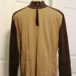 Axcess by Claiborne, brown/tan knit sweater XL